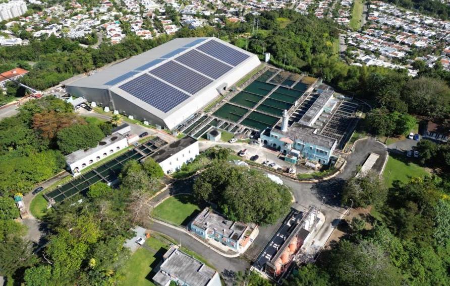 波多黎各供水和污水处理设施鸟瞰图